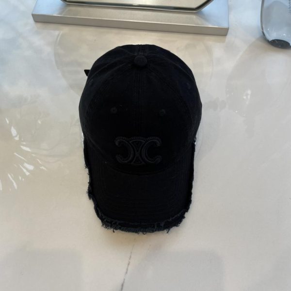 designer,replica,clothing,fake,1:1,lv,luxury,high quality Celine embroidered frayed baseball cap