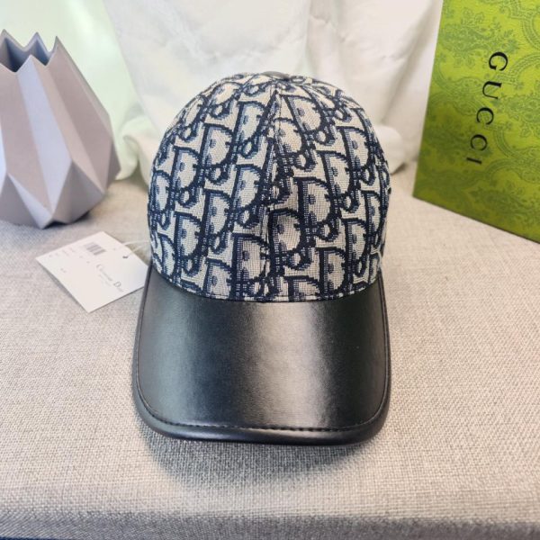 designer,replica,clothing,fake,1:1,lv,luxury,high quality Dior patchwork leather D letter baseball cap