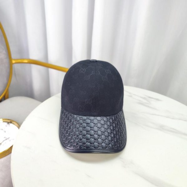designer,replica,clothing,fake,1:1,lv,luxury,high quality Gucci new fashion baseball cap brim leather embossed 2024