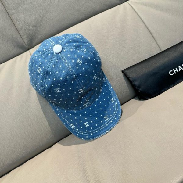 designer,replica,clothing,fake,1:1,lv,luxury,high quality Chanel new baseball cap denim small double C