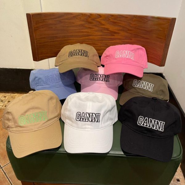 designer,replica,clothing,fake,1:1,lv,luxury,high quality Ganni new 24 summer embroidered baseball caps for men and women