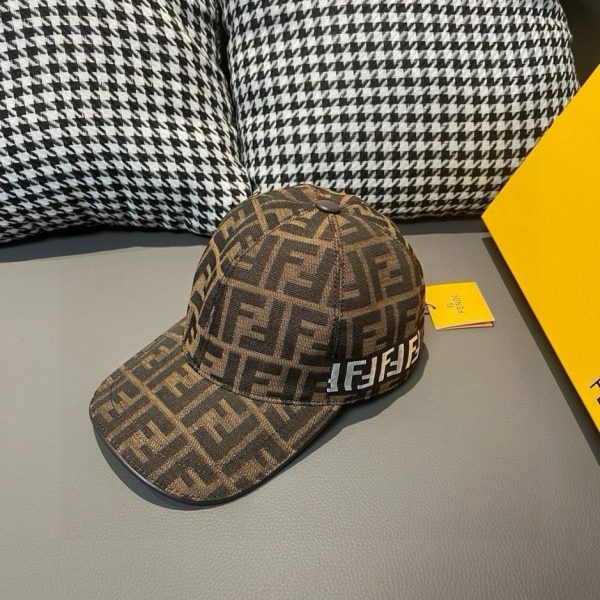 designer,replica,clothing,fake,1:1,lv,luxury,high quality Fendi new baseball cap double F jacquard