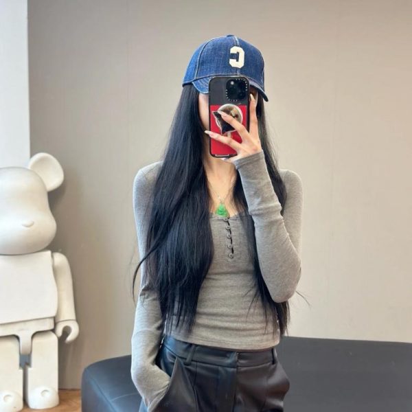 designer,replica,clothing,fake,1:1,lv,luxury,high quality CELINE high quality denim baseball cap