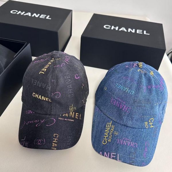 designer,replica,clothing,fake,1:1,lv,luxury,high quality Chanel graffiti denim baseball cap