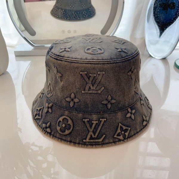 designer,replica,clothing,fake,1:1,lv,luxury,high quality Louis Vuitton24 new denim baseball cap & fisherman hat