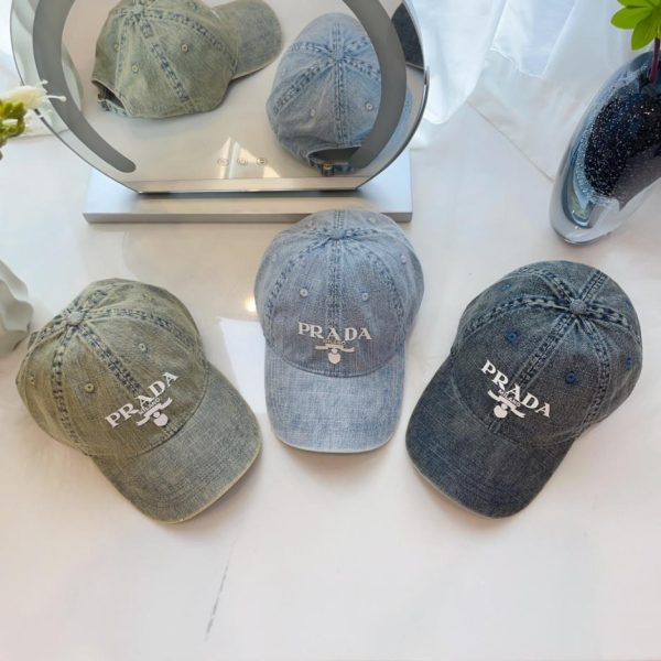 designer,replica,clothing,fake,1:1,lv,luxury,high quality Prada new denim baseball cap
