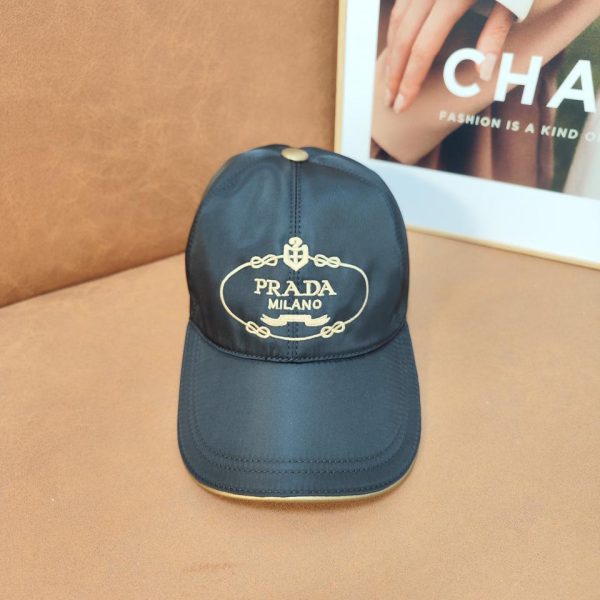 designer,replica,clothing,fake,1:1,lv,luxury,high quality PRADA embroidered tall baseball cap