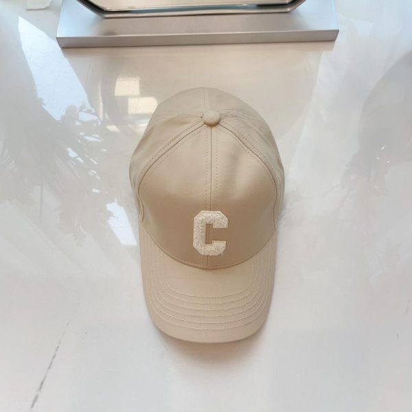 designer,replica,clothing,fake,1:1,lv,luxury,high quality CELINE new milk tea color baseball cap