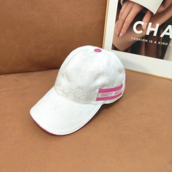 designer,replica,clothing,fake,1:1,lv,luxury,high quality GUCCI high version webbing white floral baseball cap