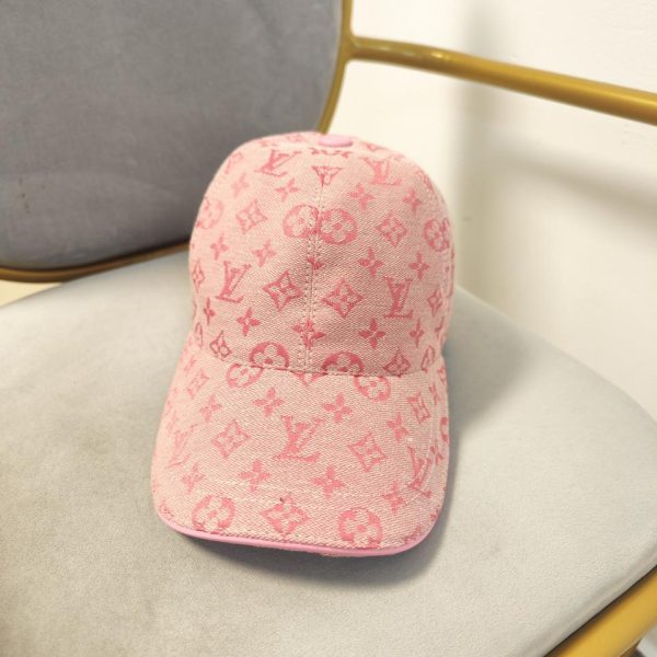 designer,replica,clothing,fake,1:1,lv,luxury,high quality Louis Vuitton pink floral baseball cap