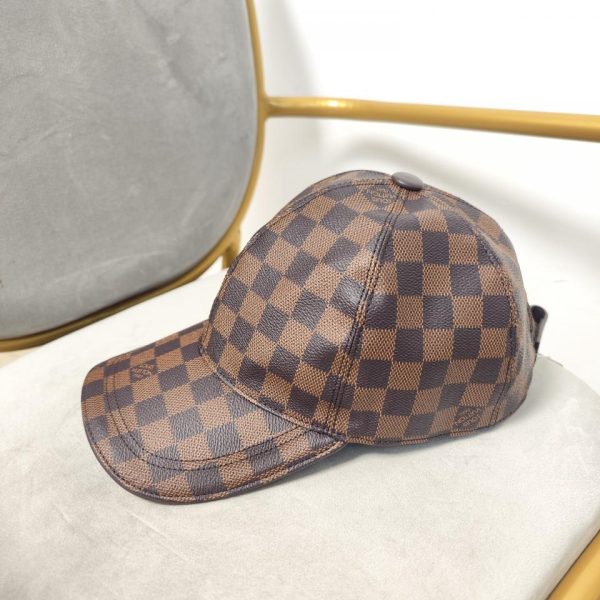 designer,replica,clothing,fake,1:1,lv,luxury,high quality Louis Vuitton Checkered High Version Baseball Cap