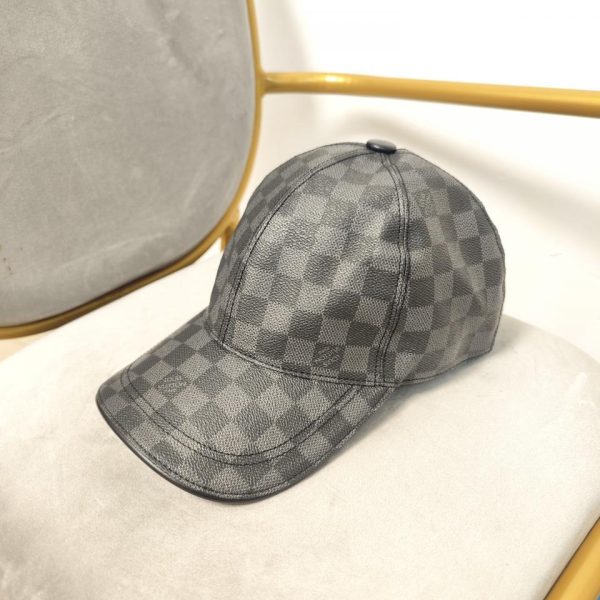 designer,replica,clothing,fake,1:1,lv,luxury,high quality Louis Vuitton Checkered High Version Baseball Cap