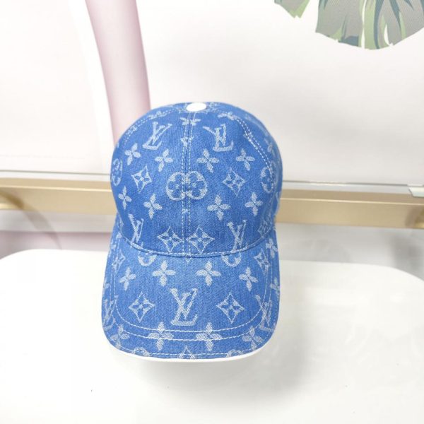 designer,replica,clothing,fake,1:1,lv,luxury,high quality Louis Vuitton denim high version classic original single floral baseball cap