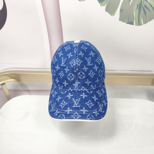 designer,replica,clothing,fake,1:1,lv,luxury,high quality Louis Vuitton denim high version classic original single floral baseball cap