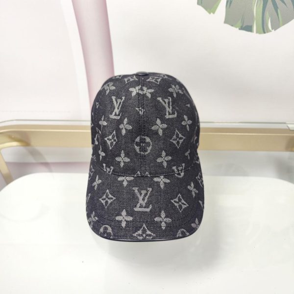 designer,replica,clothing,fake,1:1,lv,luxury,high quality Louis Vuitton denim high version classic original single floral baseball cap