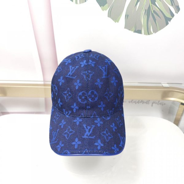 designer,replica,clothing,fake,1:1,lv,luxury,high quality Louis Vuitton new blue floral baseball cap