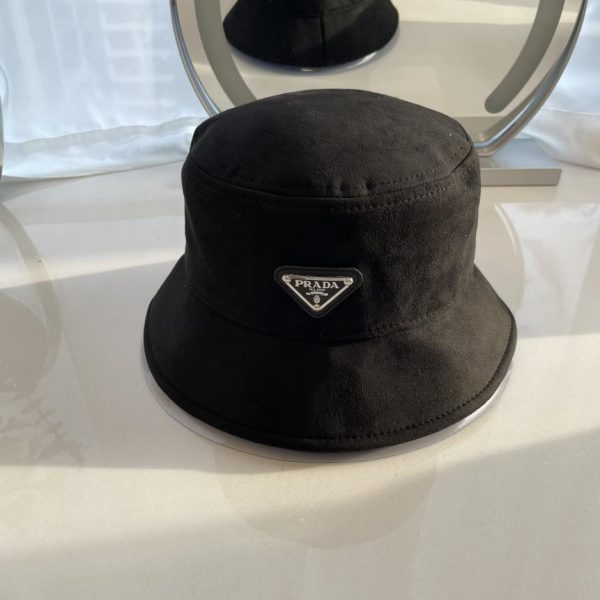 designer,replica,clothing,fake,1:1,lv,luxury,high quality Prada suede baseball cap 24 autumn and winter catwalk style