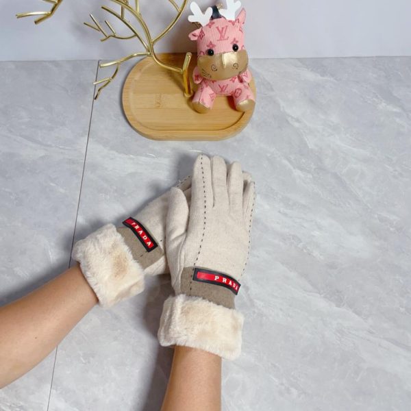 designer,replica,clothing,fake,1:1,lv,luxury,high quality Prada 2024 autumn and winter lazy rabbit hair wool gloves