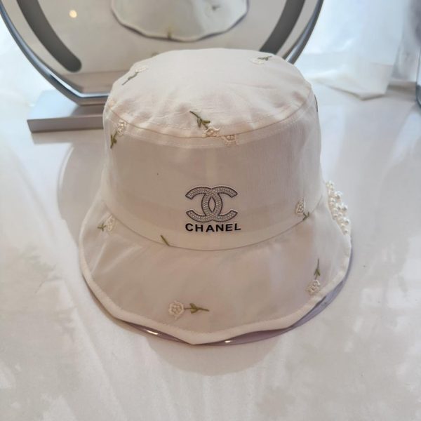 designer,replica,clothing,fake,1:1,lv,luxury,high quality Chanel chiffon jacquard embroidered bucket hat