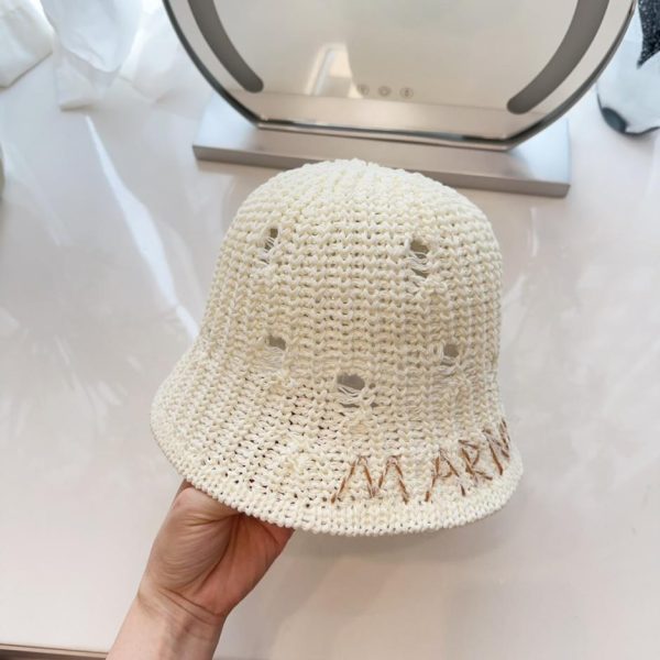 designer,replica,clothing,fake,1:1,lv,luxury,high quality Marni’s new personalized hollow hole bucket hat