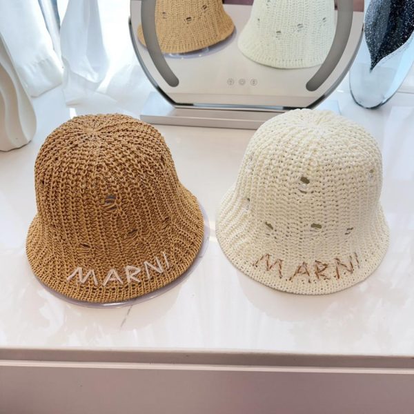 designer,replica,clothing,fake,1:1,lv,luxury,high quality Marni’s new personalized hollow hole bucket hat