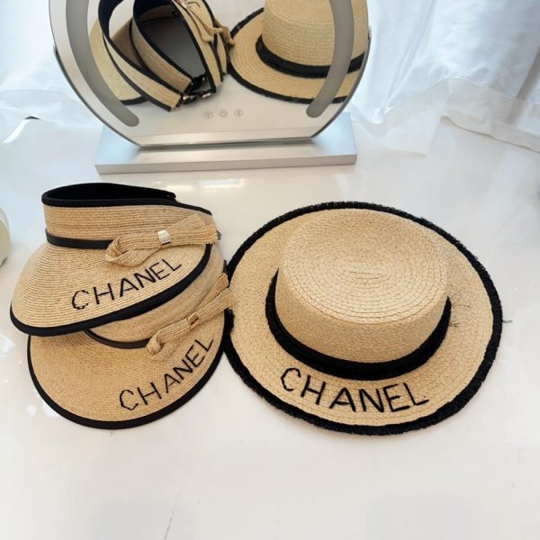 designer,replica,clothing,fake,1:1,lv,luxury,high quality CHANEL summer raffia straw hat