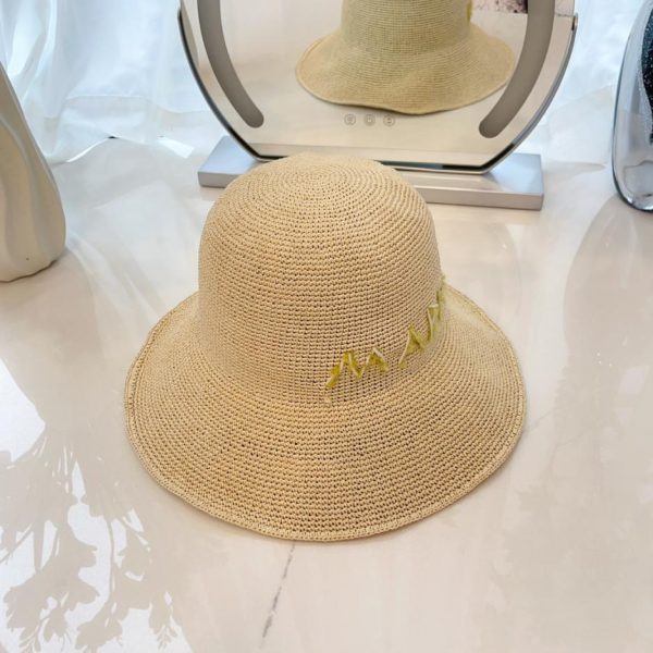 designer,replica,clothing,fake,1:1,lv,luxury,high quality marni new gold silk straw fisherman hat