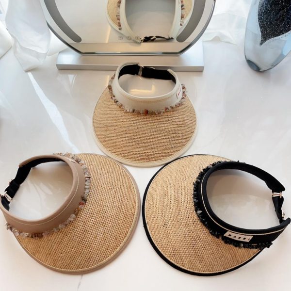 designer,replica,clothing,fake,1:1,lv,luxury,high quality MARNI new summer raffia hand hook hat