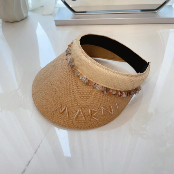 designer,replica,clothing,fake,1:1,lv,luxury,high quality Marni new hand hook letter empty top hat