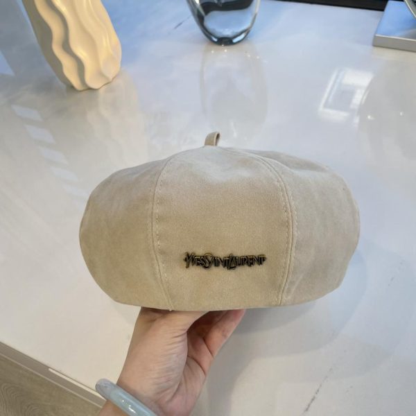 designer,replica,clothing,fake,1:1,lv,luxury,high quality YSL new autumn and winter suede pumpkin beret