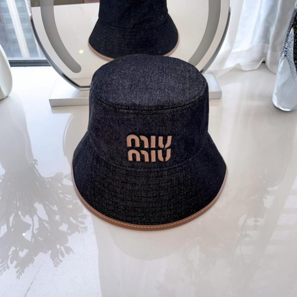 designer,replica,clothing,fake,1:1,lv,luxury,high quality MiuMiu new canvas bucket hat