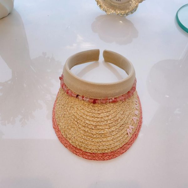 designer,replica,clothing,fake,1:1,lv,luxury,high quality MARNI spring and summer new style raffia contrasting empty top hat
