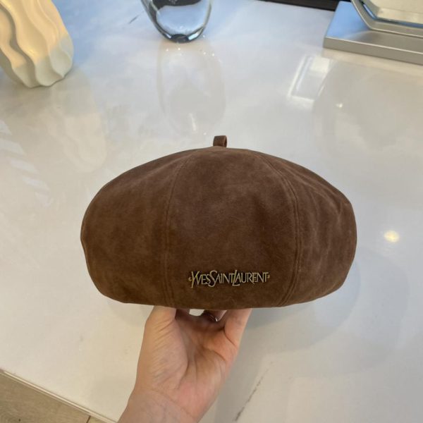 designer,replica,clothing,fake,1:1,lv,luxury,high quality YSL new autumn and winter suede pumpkin beret