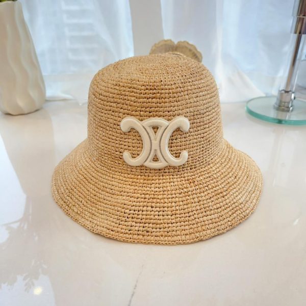 designer,replica,clothing,fake,1:1,lv,luxury,high quality Celine new Arc de Triomphe woven straw hat