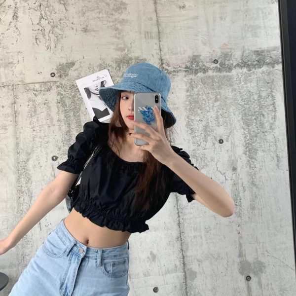 designer,replica,clothing,fake,1:1,lv,luxury,high quality Balenciaga new denim fisherman hat