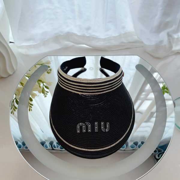 designer,replica,clothing,fake,1:1,lv,luxury,high quality MiuMiu braided hair clip empty top hat