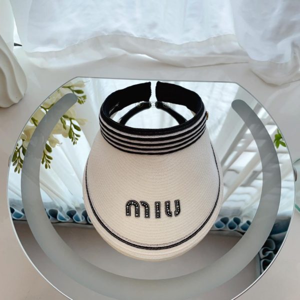 designer,replica,clothing,fake,1:1,lv,luxury,high quality MiuMiu braided hair clip empty top hat