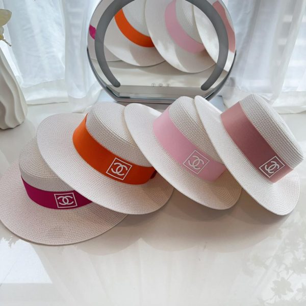 designer,replica,clothing,fake,1:1,lv,luxury,high quality Chanel new colorful webbing flat hat