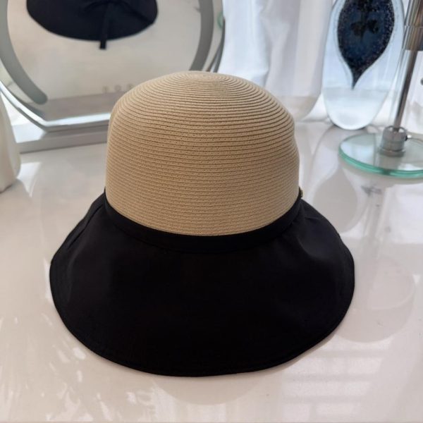 designer,replica,clothing,fake,1:1,lv,luxury,high quality MiuMiu spring and summer new style bow straw fisherman hat