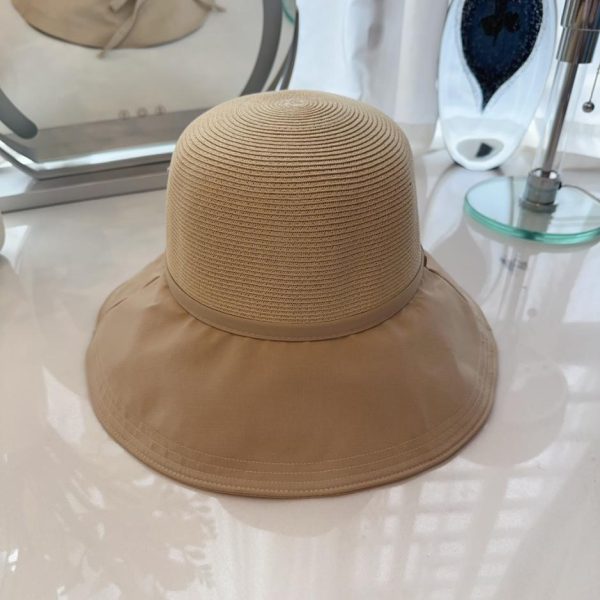 designer,replica,clothing,fake,1:1,lv,luxury,high quality MiuMiu spring and summer new style bow straw fisherman hat