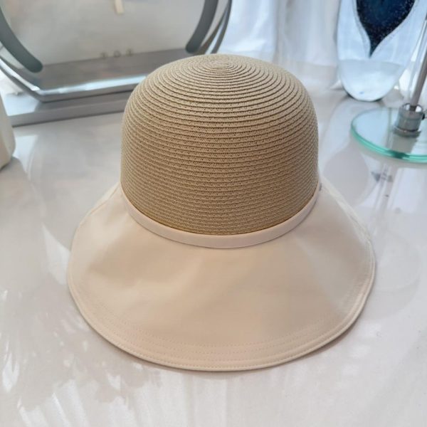 designer,replica,clothing,fake,1:1,lv,luxury,high quality MiuMiu spring and summer new style bow straw fisherman hat