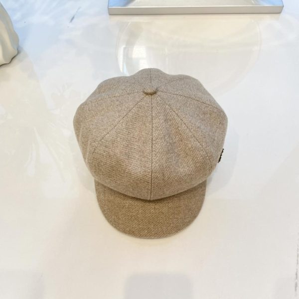 designer,replica,clothing,fake,1:1,lv,luxury,high quality Prada woolen octagonal peaked cap