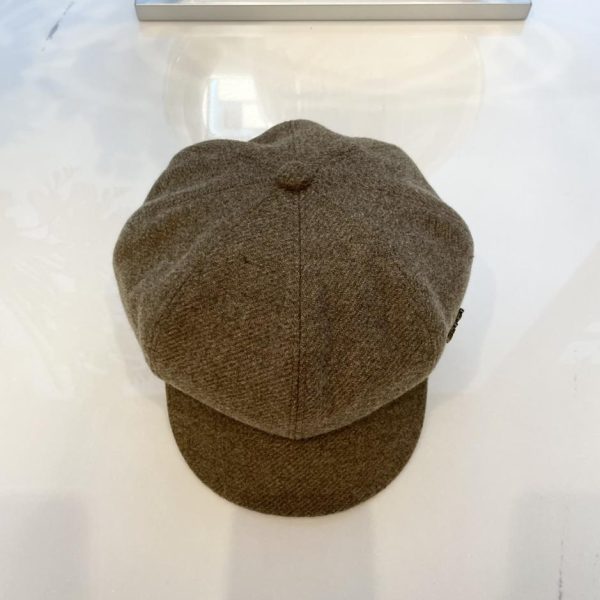 designer,replica,clothing,fake,1:1,lv,luxury,high quality Prada woolen octagonal peaked cap