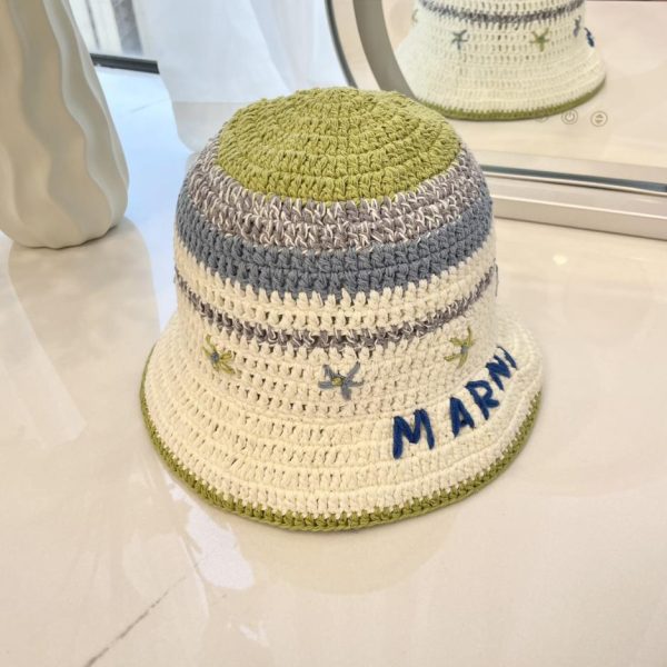 designer,replica,clothing,fake,1:1,lv,luxury,high quality MARNI hand-knitted wool bucket hat