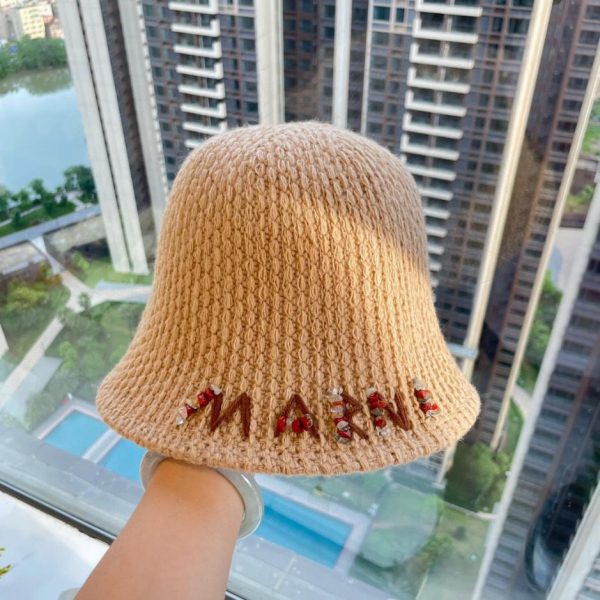 designer,replica,clothing,fake,1:1,lv,luxury,high quality Marni new autumn and winter wool bucket hat 100% wool