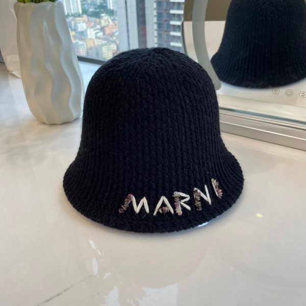 designer,replica,clothing,fake,1:1,lv,luxury,high quality Marni new autumn and winter wool bucket hat 100% wool