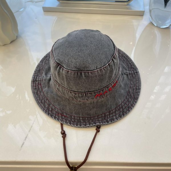 designer,replica,clothing,fake,1:1,lv,luxury,high quality MARNI autumn new washed denim fisherman hat for men and women