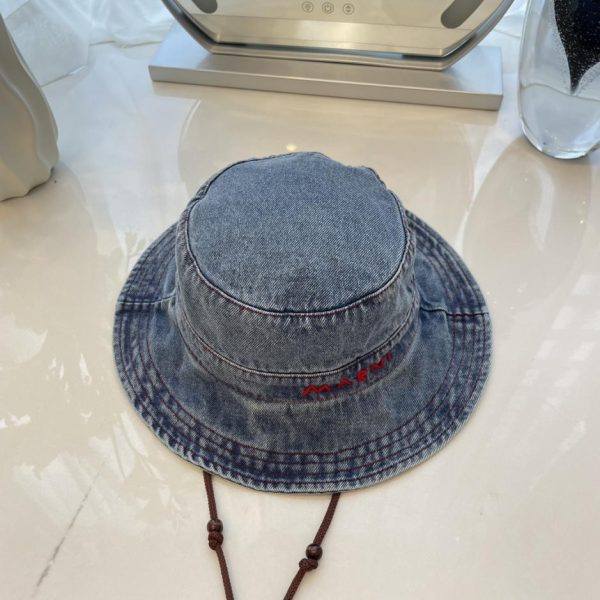 designer,replica,clothing,fake,1:1,lv,luxury,high quality MARNI autumn new washed denim fisherman hat for men and women