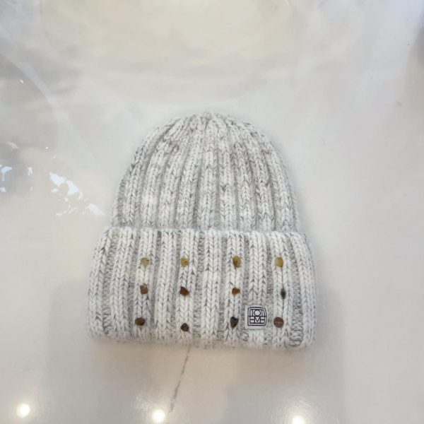 designer,replica,clothing,fake,1:1,lv,luxury,high quality Toteme new autumn and winter mixed color rabbit fur knitted hat