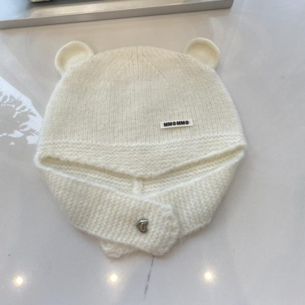 designer,replica,clothing,fake,1:1,lv,luxury,high quality Margiela mm6 autumn and winter bear ears scarf knitted hat